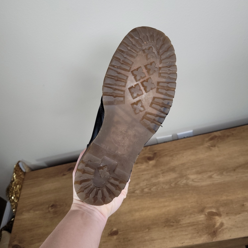 Vintage 80s Dr. Martens 20 Eye RARE New Insoles & Laces Black Leather Sz 7 - Picture 11 of 17